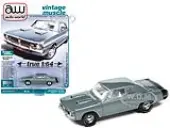 1971 Dodge Dart Swinger 340 Special Light Gunmetal Gray Metallic with Black Tail Stripe ""Vintage Muscle"" Limited Edition 1/64 Diecast Model Car by Au