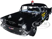 1957 Chevrolet 150 Sedan Black with White Stripes ""Ohio State Highway Patrol"" 1/18 Diecast Model Car by Highway 61
