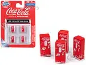 1950s ""Coca-Cola"" Vending Machines Set of 4 pieces ""Mini Metals"" Series for 1/87 (HO) Scale Models by Classic Metal Works