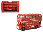 1960 Routemaster London Double Decker Bus Red ""Coca-Cola"" 1/64 Diecast Model by Motor City Classics