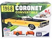 Skill 2 Model Kit 1968 Dodge Coronet R/T Convertible with Haul-Away Trailer 1/25 Scale Model by MPC