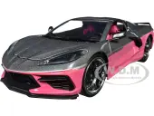 2020 Chevrolet Corvette Gray Metallic and Pink ""Pink Slips"" Series 1/24 Diecast Model Car by Jada