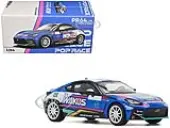 Toyota GR86 ""Wakos"" Blue with Graphics 1/64 Diecast Model Car by Pop Race