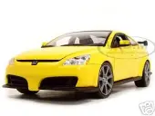 2003 Honda Accord Custom Tuner Yellow 1/18 Diecast Model Car by Motormax