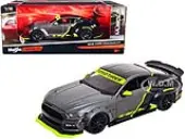 2015 Ford Mustang GT 5.0 Gray Metallic and Black with Graphics ""Modern Muscle"" Series 1/18 Diecast Model Car by Maisto