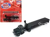 IH R-190 Tractor Truck with 32 Flatbed Trailer ""Elkins Logging Co."" 1/87 (HO) Scale Model by Classic Metal Works