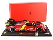 Ferrari 499P Hypercar 50 Antonio Fuoco - Miguel Molina - Nicklas Nielsen ""Ferrari AF Corse"" ""24 Hours of Le Mans"" (2023) with DISPLAY CASE Limited Ed