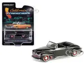 1947 Ford Deluxe Convertible Lowrider Black wit h Red Graphics ""California Lowriders"" Series 5 1/64 Diecast Model Car by Greenlight