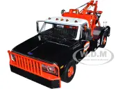 1970 Chevrolet C-30 Dually Wrecker Tow Truck ""Texaco 24 Hour Road Service"" Black with White Top 1/18 Diecast Model Car by Greenlight