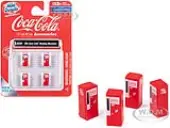 1960s ""Coca-Cola"" Vending Machines Set of 4 pieces ""Mini Metals"" Series for 1/87 (HO) Scale Models by Classic Metal Works