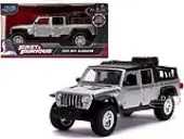 2020 Jeep Gladiator Pickup Truck Silver with Black Top ""Fast &amp; Furious"" Movie 1/32 Diecast Model Car by Jada