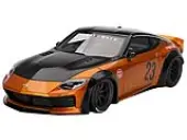 Nissan Z RHD (Right Hand Drive) 23 ""LB-NATION WORKS"" Orange Metallic with Matt Black Hood and Black Top 1/18 Model Car by Top Speed