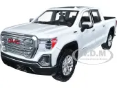 2019 GMC Sierra 1500 SLT Crew Cab 4x4 Pickup Truck with Sunroof White ""Timeless Legends"" Series 1/24-1/27 Diecast Model Car by Motormax