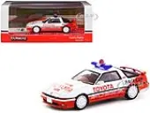 Toyota Supra RHD (Right Hand Drive) White and Red ""Pace Car"" ""Hobby64"" Series 1/64 Diecast Model Car by Tarmac Works