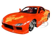 Orange Julius Mazda RX-7 ""Fast &amp; Furious"" Movie 1/24 Diecast Model Car by Jada