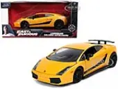 Lamborghini Gallardo Superleggera Yellow with Black Stripes ""Fast &amp; Furious"" Movie 1/24 Diecast Model Car by Jada