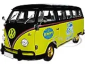 1960 Volkswagen Microbus Deluxe U.S.A. Model Lime Green and Black ""EMPI Equipped"" Limited Edition to 6550 pieces Worldwide 1/24 Diecast Model Car by