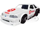 1989 Ford Mustang GT ""Texaco"" White and Matt Black with Graphics ""Bigtime Muscle"" Series 1/24 Diecast Model Car by Jada