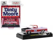 1973 Chevrolet Cheyenne Super 10 Pickup Truck White with Red Top and Red Plaid Stripe ""Dinty Moore"" Limited Edition to 9350 pieces Worldwide 1/64 Die