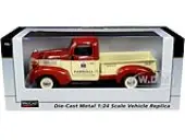1941 Plymouth Pickup Truck ""Farmall"" Red and Yellow 1/24 Diecast Model Car by SpecCast