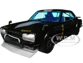 1971 Nissan Skyline GT-R RHD (Right Hand Drive) Black with Silver Stripe and Mikey Diecast Figure ""Tokyo Revengers"" (2021) TV Series ""Anime Hollywood
