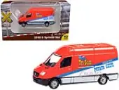 1990 Mercedes Benz Sprinter Van Red and White ""Tri-Sum Potato Chips"" ""TraxSide Collection"" 1/87 (HO) Scale Diecast Model by Classic Metal Works