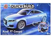 Skill 1 Model Kit Audi TT Coupe Blue Snap Together Snap Together Snap Together Painted Plastic Model Car Kit by Airfix Quickbuild