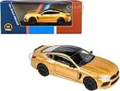 BMW M8 Coupe Ceylon Gold Metallic with Black Top 1/64 Diecast Model Car by Paragon Models