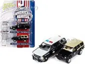 1997 Chevrolet Tahoe ""Texas Highway Patrol - Department of Public Safety"" Black and White and Jeep Cherokee XJ ""Florida State Trooper K9 Unit"" Black