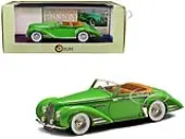 1948 Delahaye 135MS Vedette Cabriolet RHD (Right Hand Drive) by Henri Chapron Two-Tone Green Limited Edition to 250 pieces Worldwide 1/43 Model Car b
