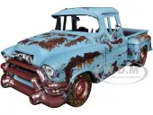 1955 GMC Blue Chip Pickup Truck Matt Blue (Rusted) ""Weathered Treasures"" Series 1/24 Diecast Model Car by Motormax