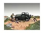 ""4X4 Mechanics"" 2 Piece Diecast Figure Set 3 for 1/43 Scale Models by American Diorama