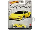 Lamborghini Countach LP 5000 QV Yellow ""Spettacolare"" Series Diecast Model Car by Hot Wheels