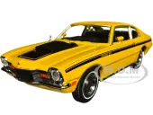 1971 Mercury Comet GT Yellow with Black Stripes ""Forgotten Classics"" Series 1/24 Diecast Model Car by Motormax