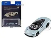 McLaren Speedtail Silver Metallic with Black Top ""Hypercar League Collection"" 1/64 Diecast Model Car by PosterCars