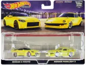 Nissan Z Proto Yellow with Black Top and Nissan Fairlady Z Yellow ""Car Culture"" Set of 2 Cars Diecast Model Cars by Hot Wheels