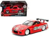 Doms Mazda RX-7 Red with Graphics ""Fast &amp; Furious"" Movie 1/32 Diecast Model Car by Jada