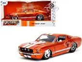 1967 Ford Mustang Shelby GT500 Candy Orange with White Stripes ""Bigtime Muscle"" Series 1/24 Diecast Model Car by Jada