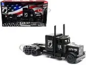 Peterbilt Custom Truck Black Out ""POW-MIA You Are Not Forgotten"" 1/32 Diecast Model by New Ray