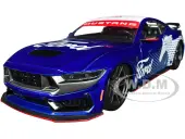 2024 Ford Mustang Dark Horse Candy Blue with White Top and ""Mustang Horse Graphics"" ""Bigtime Muscle"" Series 1/24 Diecast Model Car by Jada
