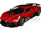 Bugatti Divo Red Metallic with Carbon Accents 1/18 Diecast Model Car by Bburago