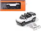 2023 GMC Hummer EV SUV White with Black Top 1/64 Diecast Model Car by GCD