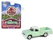 1964 Dodge D-200 Sweptline Pickup Truck Turf Green with White Top ""Down on the Farm"" Series 10 1/64 Diecast Model by Greenlight