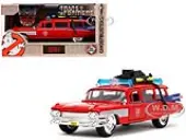 1959 Cadillac Ambulance Ecto-1 Red ""Transformers"" TV Series - ""Ghostbusters"" (1984) Movie Crossover ""Hollywood Rides"" Series 1/32 Diecast Model Car b