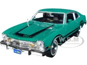 1974 Ford Maverick Grabber Green with Black Stripes ""Forgotten Classics"" Series 1/24 Diecast Model Car by Motormax