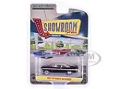 1957 Plymouth Belvedere Jet Black with Sand Dune White Top and Stripes ""Showroom Floor"" Series 6 1/64 Diecast Model Car by Greenlight