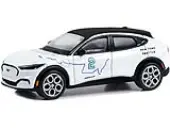 2021 Ford Mustang Mach-E - New York to Seattle Transcontinental Tour ""Ocean to Ocean Reimagined"" White ""Hobby Exclusive"" 1/64 Diecast Model by Greenl