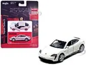 Porsche Taycan Turbo S White ""Speed Icons"" Series 1/64 Diecast Model Car by Maisto