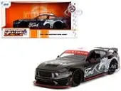 2024 Ford Mustang Dark Horse Black with White Top and ""Mustang Horse Graphics"" ""Bigtime Muscle"" Series 1/24 Diecast Model Car by Jada