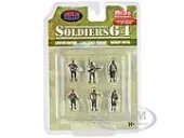 ""Soldiers 64"" 6 piece Diecast Set Military Figures Limited Edition to 4800 pieces Worldwide for 1/64 Scale Models by American Diorama